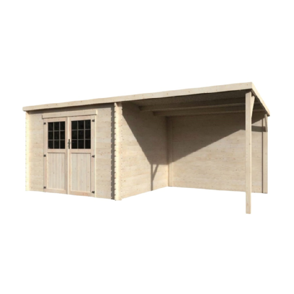 Abri de jardin en bois de pin pour rangement extérieur - 300 x 250 x 220