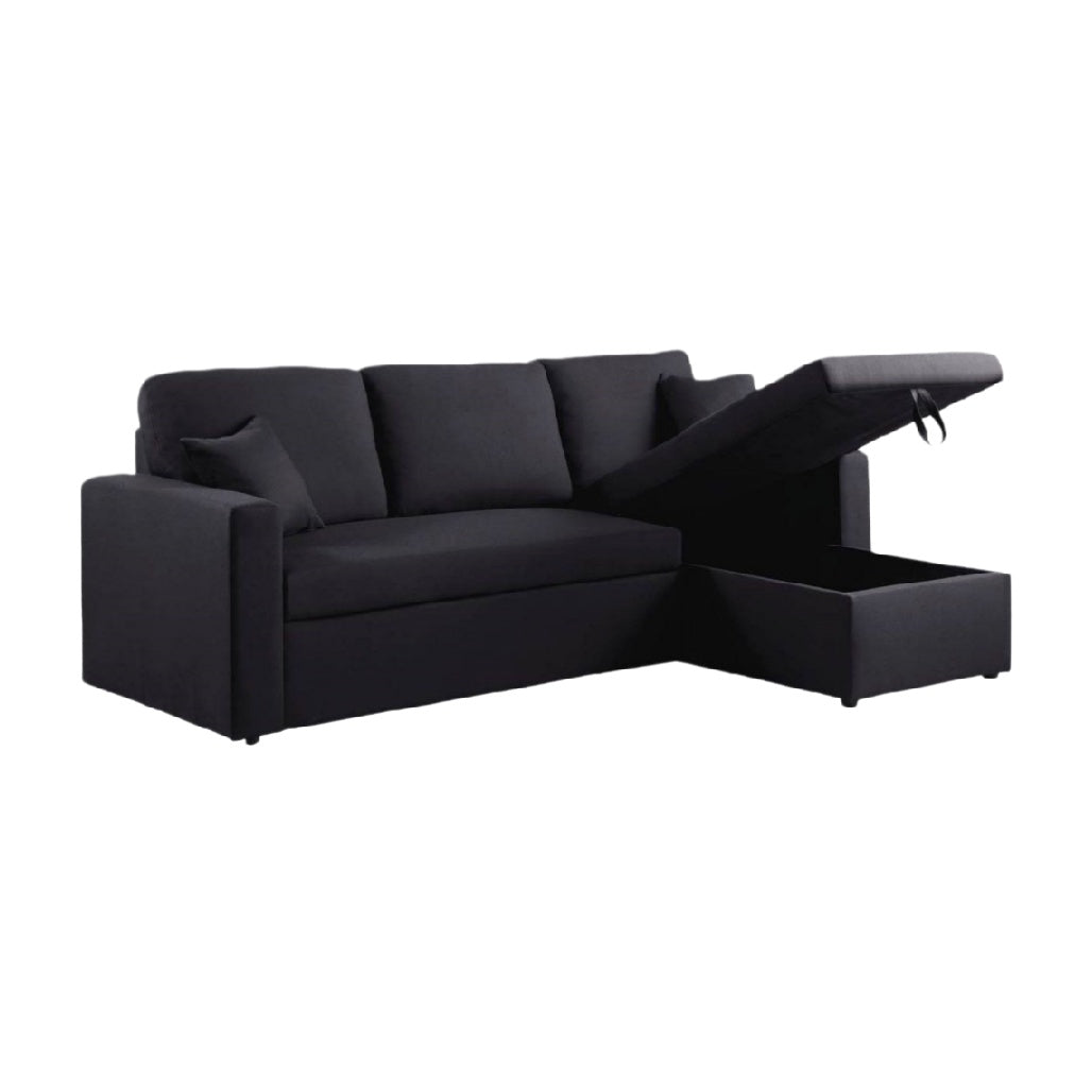 Canapé convertible avec rangement en tissu -  200 x 90 x 85