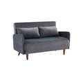 Canapé convertible pour salon en tissu gris - 150 x 75 x 80